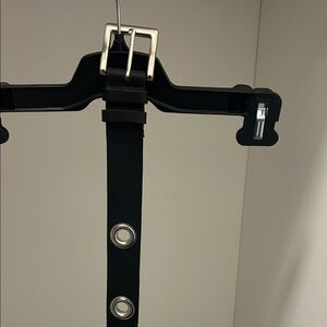 Stylish Black Belt with Silver Accents